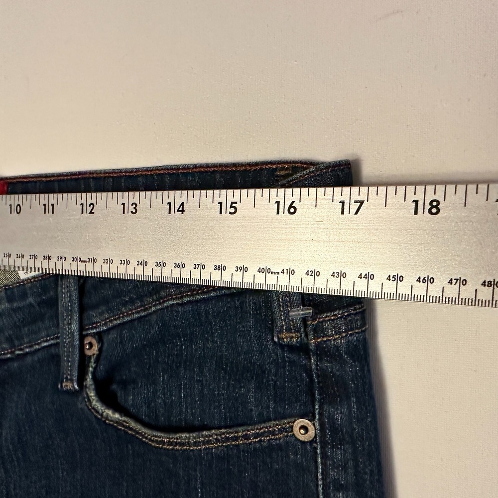Levis 572 Flare Jeans Mens 12M Dark‎ Wash Distressed Low Rise Denim (34x30) - Picture 6 of 12